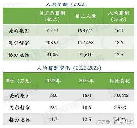 家电行业薪酬现状分析